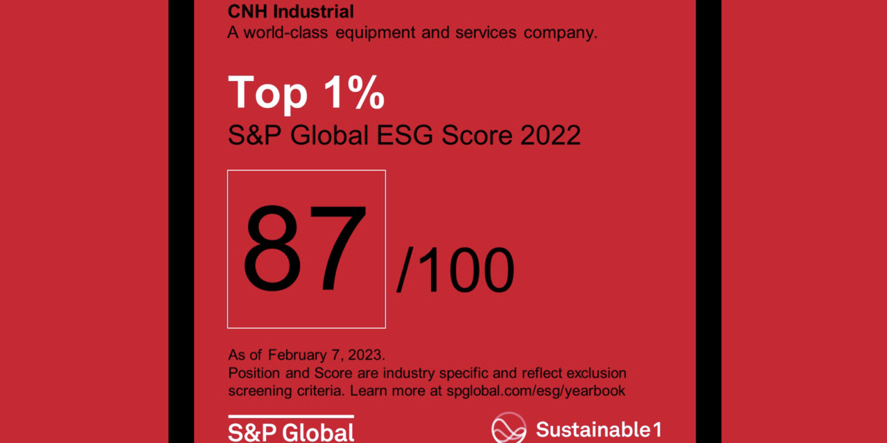 CNH Industrial azienda “Top 1%” per la sostenibilità